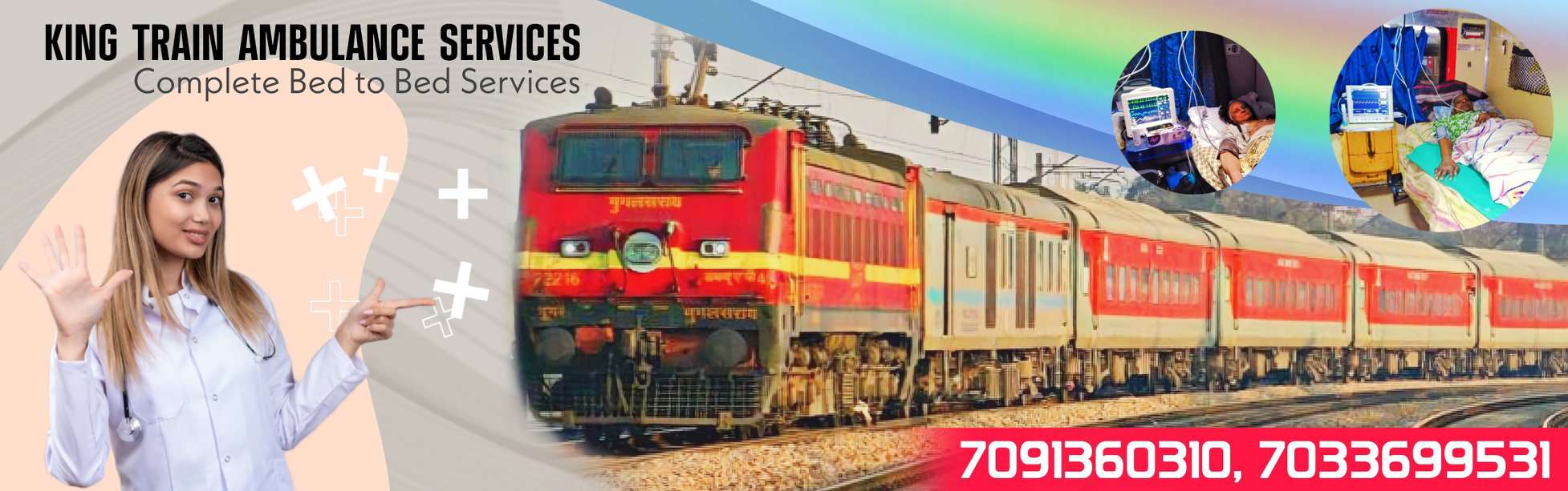 Hire Train Ambulance Services from Delhi At Lowest Cost